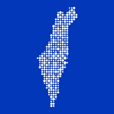 İsrail Silüeti Resimli Desenli Harita Çizimi