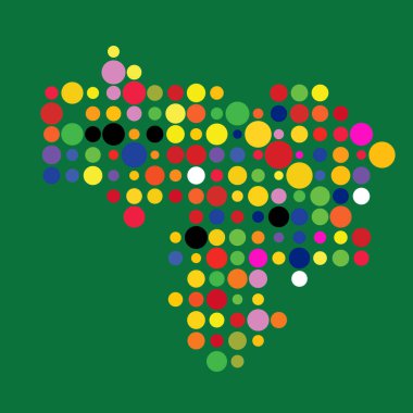 Venezuela Silueti Pikselli desen haritası çizimi