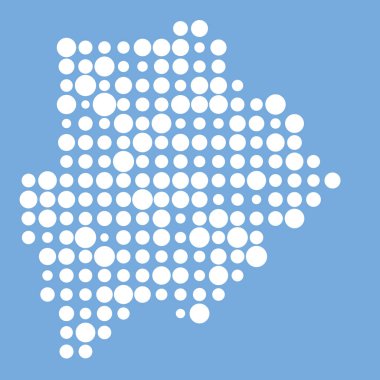 Botswana Silueti Pikselli desen haritası çizimi