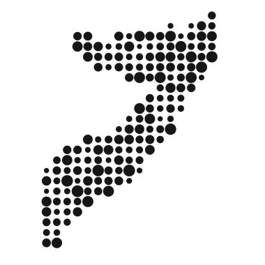 Somali Silueti Pikselli Kalıp Haritası Çizimi