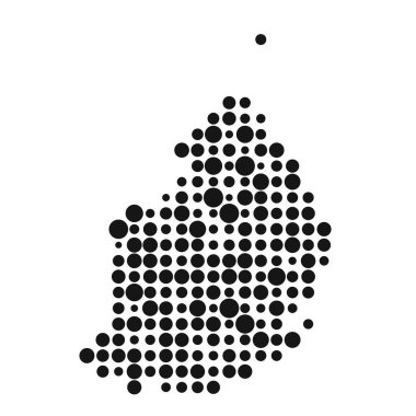 Mauritius Silueti Pikselli desen haritası çizimi