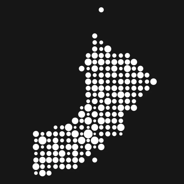 Oman Silhouette Pixelated Pattern Map Illustration — Stock Vector