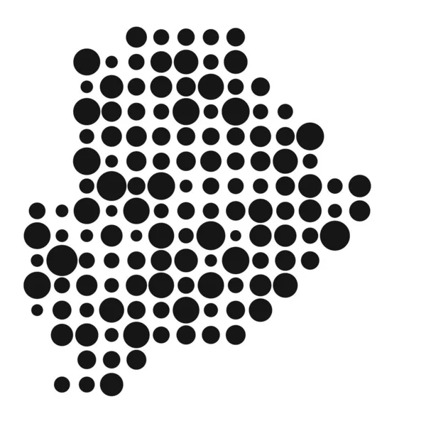 Botswana Silhouet Gepixelde Patroon Kaart Illustratie — Stockvector