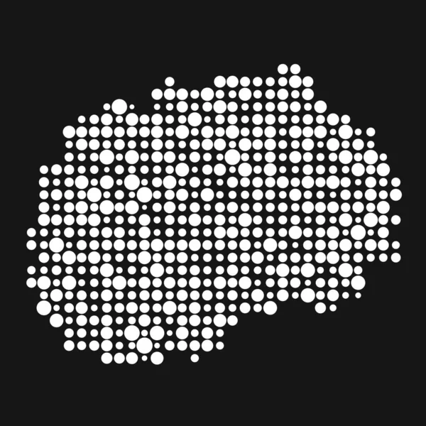 Macedonia Silhouette Pixelated Pattern Map Illustration — Stock Vector