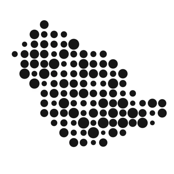 Saudi Arabia Silhouette Pixelated Pattern Map Illustration — 图库矢量图片