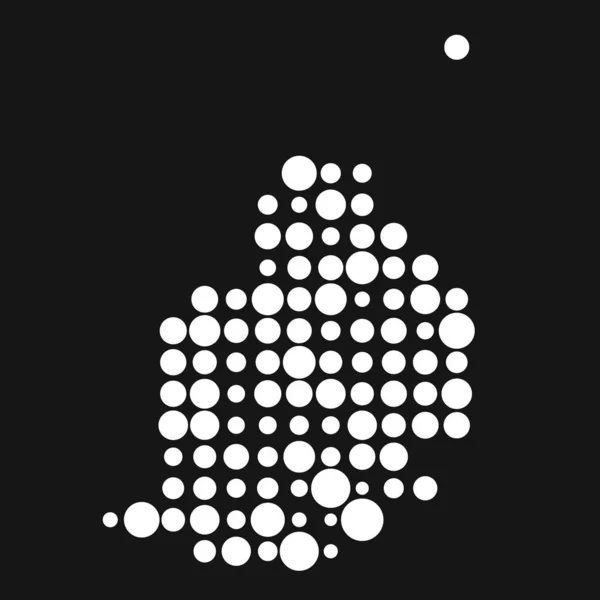 Mauricio Silueta Pixelado Patrón Mapa Ilustración — Archivo Imágenes Vectoriales
