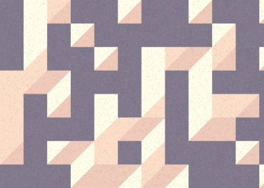 Edward Zajecs 2. Cubo 'nun 1971' deki uygulaması. Esasen 8 taştan oluşan bir Truchet fayans seti ve yerleştirme sanatı illüstrasyonu için kurallar.