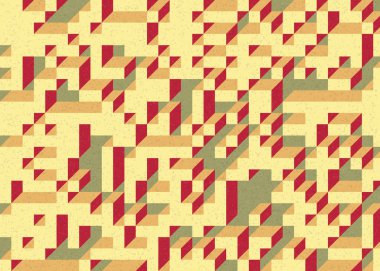 Edward Zajecs 2. Cubo 'nun 1971' deki uygulaması. Esasen 8 taştan oluşan bir Truchet fayans seti ve yerleştirme sanatı illüstrasyonu için kurallar.