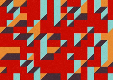 Edward Zajecs 2. Cubo 'nun 1971' deki uygulaması. Esasen 8 taştan oluşan bir Truchet fayans seti ve yerleştirme sanatı illüstrasyonu için kurallar.