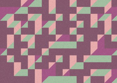 Edward Zajecs 2. Cubo 'nun 1971' deki uygulaması. Esasen 8 taştan oluşan bir Truchet fayans seti ve yerleştirme sanatı illüstrasyonu için kurallar.