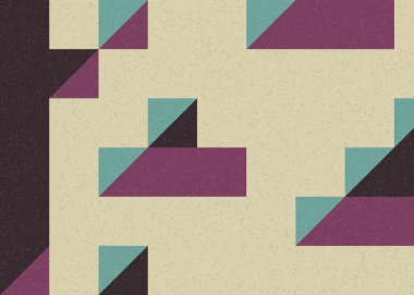 Edward Zajecs 2. Cubo 'nun 1971' deki uygulaması. Esasen 8 taştan oluşan bir Truchet fayans seti ve yerleştirme sanatı illüstrasyonu için kurallar.