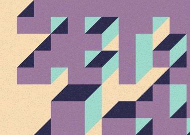 Edward Zajecs 2. Cubo 'nun 1971' deki uygulaması. Esasen 8 taştan oluşan bir Truchet fayans seti ve yerleştirme sanatı illüstrasyonu için kurallar.