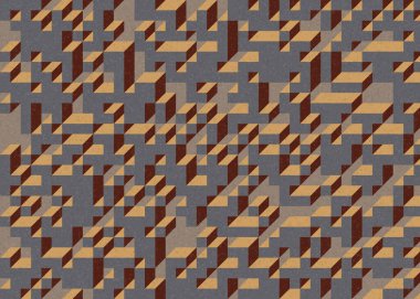 Edward Zajecs 2. Cubo 'nun 1971' deki uygulaması. Esasen 8 taştan oluşan bir Truchet fayans seti ve yerleştirme sanatı illüstrasyonu için kurallar.