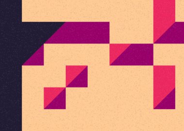 Edward Zajecs 2. Cubo 'nun 1971' deki uygulaması. Esasen 8 taştan oluşan bir Truchet fayans seti ve yerleştirme sanatı illüstrasyonu için kurallar.