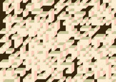 Edward Zajecs 2. Cubo 'nun 1971' deki uygulaması. Esasen 8 taştan oluşan bir Truchet fayans seti ve yerleştirme sanatı illüstrasyonu için kurallar.