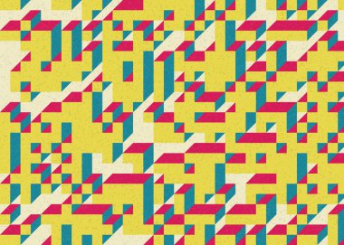 Edward Zajecs 2. Cubo 'nun 1971' deki uygulaması. Esasen 8 taştan oluşan bir Truchet fayans seti ve yerleştirme sanatı illüstrasyonu için kurallar.