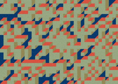 Edward Zajecs 2. Cubo 'nun 1971' deki uygulaması. Esasen 8 taştan oluşan bir Truchet fayans seti ve yerleştirme sanatı illüstrasyonu için kurallar.