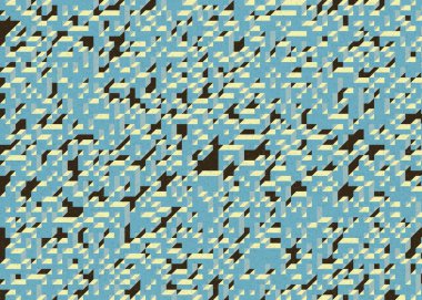 Edward Zajecs 2. Cubo 'nun 1971' deki uygulaması. Esasen 8 taştan oluşan bir Truchet fayans seti ve yerleştirme sanatı illüstrasyonu için kurallar.