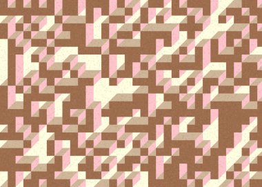 Edward Zajecs 2. Cubo 'nun 1971' deki uygulaması. Esasen 8 taştan oluşan bir Truchet fayans seti ve yerleştirme sanatı illüstrasyonu için kurallar.