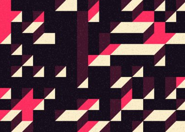 Edward Zajecs 2. Cubo 'nun 1971' deki uygulaması. Esasen 8 taştan oluşan bir Truchet fayans seti ve yerleştirme sanatı illüstrasyonu için kurallar.