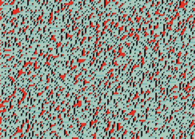 Edward Zajecs 2. Cubo 'nun 1971' deki uygulaması. Esasen 8 taştan oluşan bir Truchet fayans seti ve yerleştirme sanatı illüstrasyonu için kurallar.