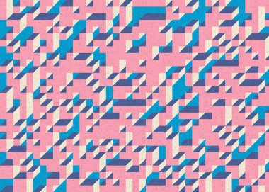 Edward Zajecs 2. Cubo 'nun 1971' deki uygulaması. Esasen 8 taştan oluşan bir Truchet fayans seti ve yerleştirme sanatı illüstrasyonu için kurallar.