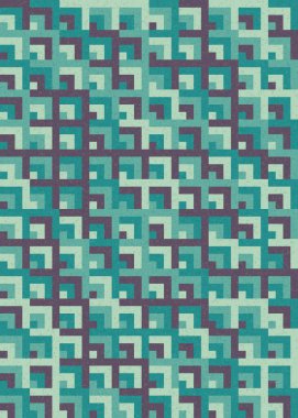 Soyut Geometrik Desen üretken hesaplama sanatı çizimi