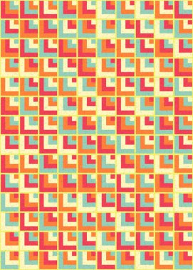 Soyut Geometrik Desen üretken hesaplama sanatı çizimi