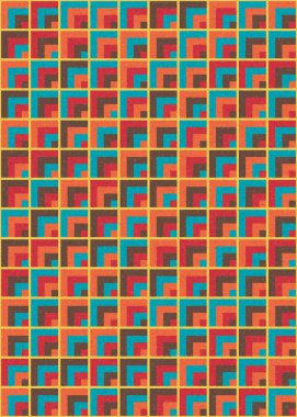 Soyut Geometrik Desen üretken hesaplama sanatı çizimi