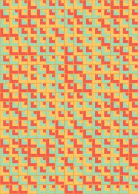 Soyut Geometrik Desen üretken hesaplama sanatı çizimi