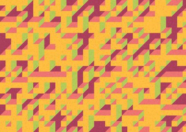 Edward Zajecs 2. Cubo 'nun 1971' deki uygulaması. Esasen 8 taştan oluşan bir Truchet fayans seti ve yerleştirme sanatı illüstrasyonu için kurallar.