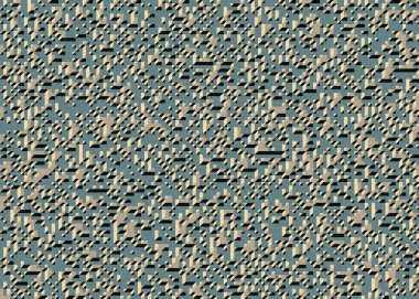 Edward Zajecs 2. Cubo 'nun 1971' deki uygulaması. Esasen 8 taştan oluşan bir Truchet fayans seti ve yerleştirme sanatı illüstrasyonu için kurallar.