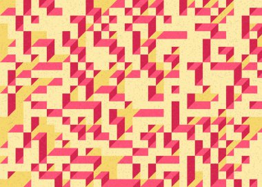 Edward Zajecs 2. Cubo 'nun 1971' deki uygulaması. Esasen 8 taştan oluşan bir Truchet fayans seti ve yerleştirme sanatı illüstrasyonu için kurallar.