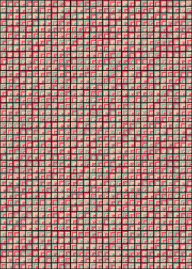 Soyut Geometrik Desen üretken hesaplama sanatı çizimi