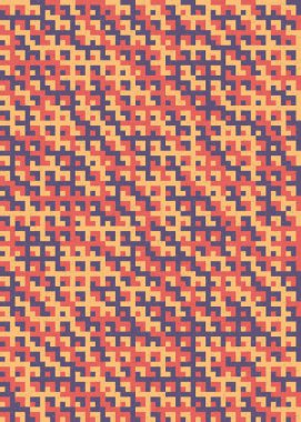 Soyut Geometrik Desen üretken hesaplama sanatı çizimi