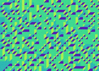 Edward Zajecs 2. Cubo 'nun 1971' deki uygulaması. Esasen 8 taştan oluşan bir Truchet fayans seti ve yerleştirme sanatı illüstrasyonu için kurallar.