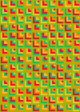 Soyut Geometrik Desen üretken hesaplama sanatı çizimi