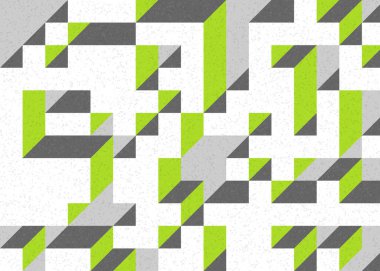 Edward Zajecs 2. Cubo 'nun 1971' deki uygulaması. Esasen 8 taştan oluşan bir Truchet fayans seti ve yerleştirme sanatı illüstrasyonu için kurallar.