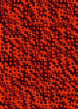 Soyut Geometrik Desen üretken hesaplama sanatı çizimi