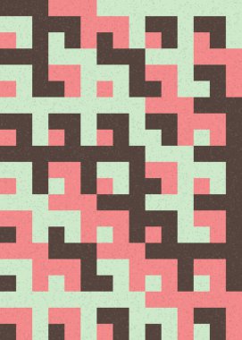 Soyut Geometrik Desen üretken hesaplama sanatı çizimi