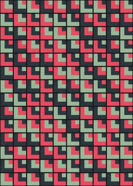 Soyut Geometrik Desen üretken hesaplama sanatı çizimi