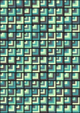 Soyut Geometrik Desen üretken hesaplama sanatı çizimi