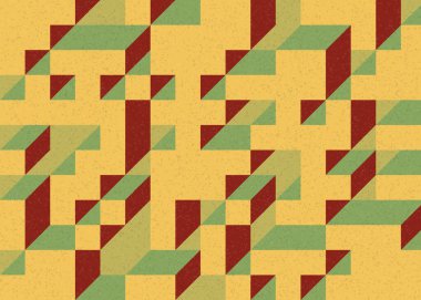 Edward Zajecs 2. Cubo 'nun 1971' deki uygulaması. Esasen 8 taştan oluşan bir Truchet fayans seti ve yerleştirme sanatı illüstrasyonu için kurallar.