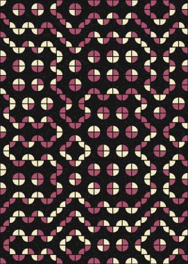 Soyut Geometrik Desen üretken hesaplama sanatı çizimi