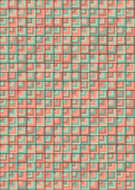 Soyut Geometrik Desen üretken hesaplama sanatı çizimi