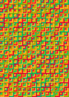 Soyut Geometrik Desen üretken hesaplama sanatı çizimi