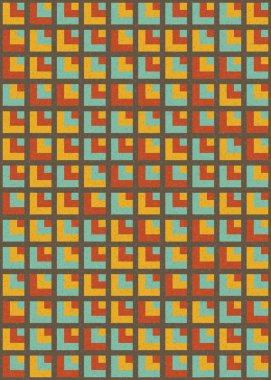 Soyut Geometrik Desen üretken hesaplama sanatı çizimi