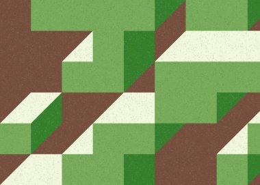 Edward Zajecs 2. Cubo 'nun 1971' deki uygulaması. Esasen 8 taştan oluşan bir Truchet fayans seti ve yerleştirme sanatı illüstrasyonu için kurallar.