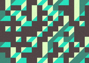 Edward Zajecs 2. Cubo 'nun 1971' deki uygulaması. Esasen 8 taştan oluşan bir Truchet fayans seti ve yerleştirme sanatı illüstrasyonu için kurallar.