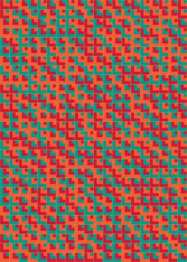 Soyut Geometrik Desen üretken hesaplama sanatı çizimi